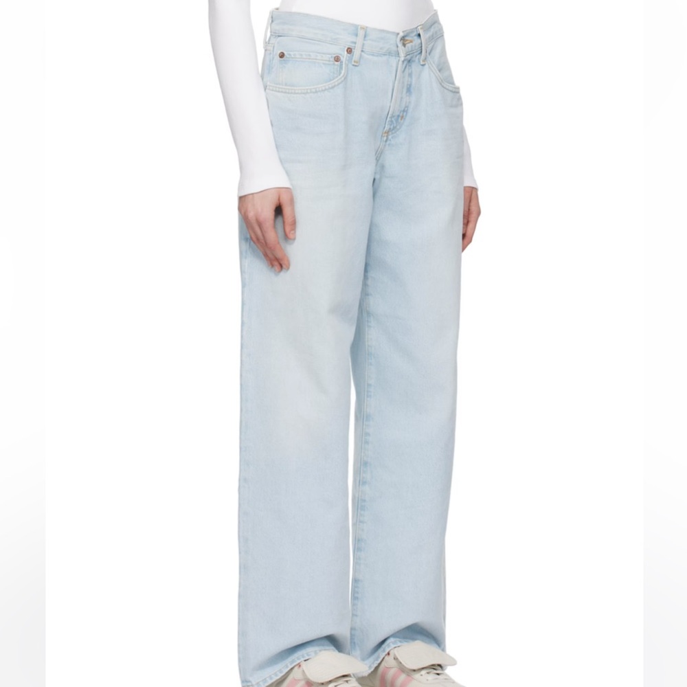 Agolde 100% Cotton Low Rise Baggy Fusion Jeans in Ceremony - Picture 9 of 11